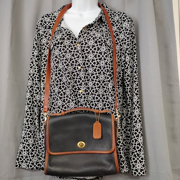❤️Vintage COACH 6019 Court Bag Spectator Trim Top Handle & Shoulder Bag +FOB - Picture 1 of 9